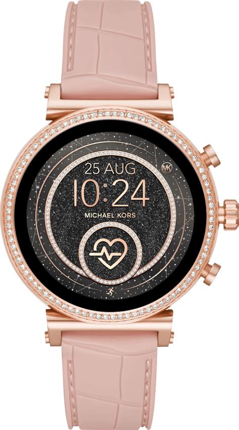 đồng hồ cảm ứng michael kors|Michael Kors Access Sofie Heart Rate Rose Smartwatch 41mm.